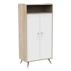 Sauthon 7 Armoire 2 Portes Et 1 Niche SAUTHON Access Chêne Doré/blanc