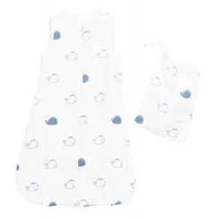 Gigoteuse Lange En Coton Bio 70cm SAUTHON Blue Baleine