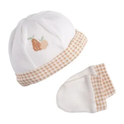 Bonnet + Moufles Naissance Nude SAUTHON Botanica