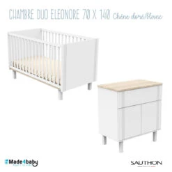 Chambre Duo Avec Lit 70x140 SAUTHON Eléonore Blanc