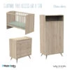Chambre Trio 60x120 SAUTHON Access Chêne Doré