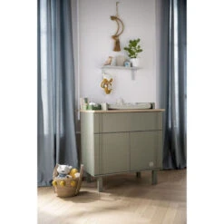 Commode 1t 2p SAUTHON Eléonore Kaki -Sauthon commode 1t 2p sauthon eleonore kaki 4