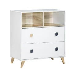 Commode 2 Tiroirs Oslo SAUTHON Poignées Gouttes D'eau