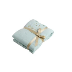 Couvre Lit Rectangulaire Original SAUTHON Bleu Aqua -Sauthon couvre lit rectangulaire original sauthon bleu aqua 1 2