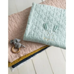 Couvre Lit Rectangulaire Original SAUTHON Bleu Aqua -Sauthon couvre lit rectangulaire original sauthon bleu aqua 1 7