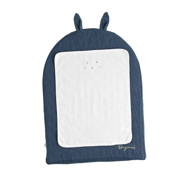 Housse De Matelas à Langer Ovale Original SAUTHON Bleu Saphir 4 Housse De Matelas à Langer Ovale Original SAUTHON Bleu Saphir – Image 4