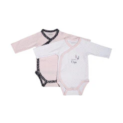 Lot De 2 Bodies 1mois SAUTHON Miss Fleur De Lune