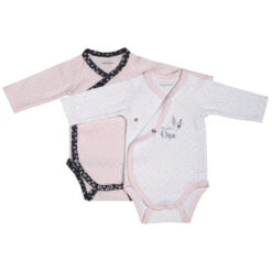 Lot De 2 Bodies Naissance SAUTHON Miss Fleur De Lune -Sauthon lot de 2 bodies naissance sauthon miss chipie 2