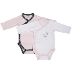 Lot De 2 Bodies Naissance SAUTHON Miss Fleur De Lune