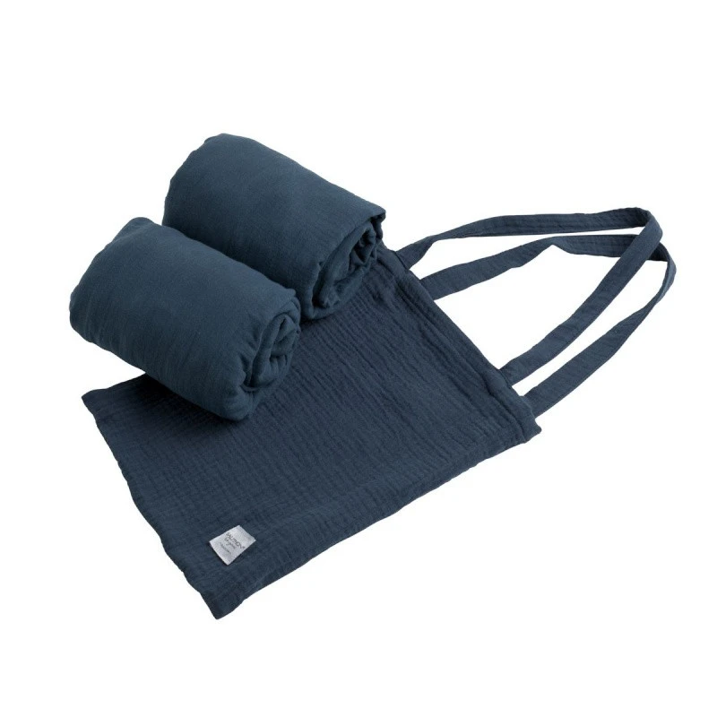 Lot De 2 Draps Housse 70x140 Original SAUTHON Bleu Saphir 1 Lot De 2 Draps Housse 70x140 Original SAUTHON Bleu Saphir