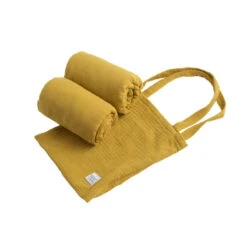 Lot De 2 Draps Housse 70x140 Original SAUTHON Jaune Topaze