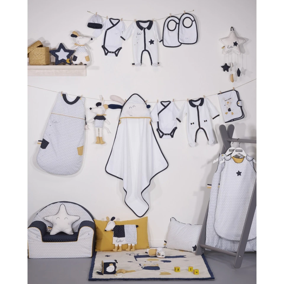 Lot De 3 Langes 70x70cm SAUTHON Hello 3 Lot De 3 Langes 70x70cm SAUTHON Hello – Image 3