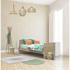 Lit 70x140 évolutif 90/140 X190 Nova SAUTHON Blanc Lin -Sauthon nova blanc lit 140x70 evolutif 190 4