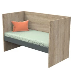 Sauthon -Sauthon nova gris volcan lit 140x70 evolutif 200 1