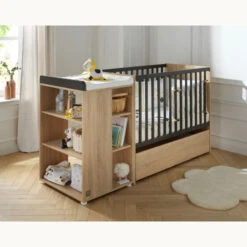 Lit Combiné évolutif 60x120 Nova SAUTHON Gris Volcan -Sauthon nova gris volcan lit combine 120 3