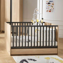 Little Big Bed 70x140 Nova SAUTHON Gris Volcan -Sauthon nova gris volcan little big bed 140 x 70 2