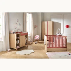 Lit Bébé 60x120 Nova SAUTHON Rose Canyon -Sauthon nova rose lit bebe 120x60 3