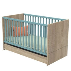 Tiroir Pour Little Big Bed 70x140 Nova SAUTHON Chêne Dore -Sauthon nova tiroir little big bed 140 x 70 2