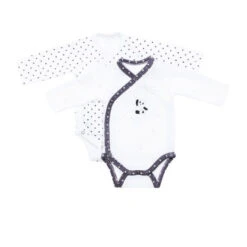 Lot De 2 Bodies Blanc/noir 1mois SAUTHON Chao Chao