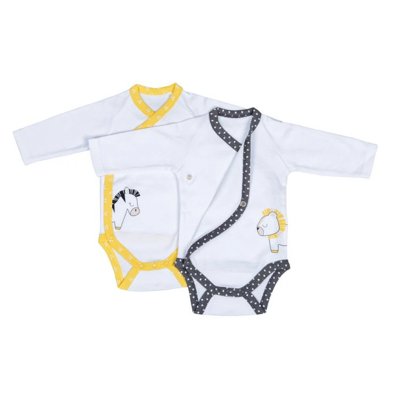 Lot De 2 Bodies Naissance SAUTHON Pluche Et Pompon 2 Lot De 2 Bodies Naissance SAUTHON Pluche Et Pompon – Image 2