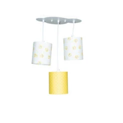 Suspension Lumineuse Trio SAUTHON Pluche Et Pompon