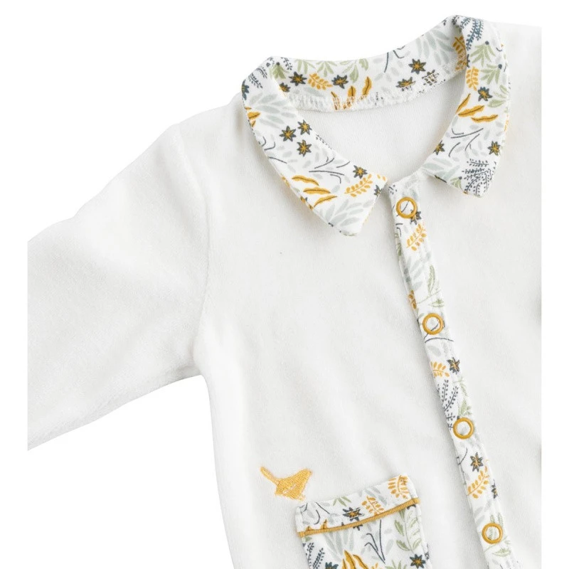 Pyjama Naissance Avec Col Motif Végétal SAUTHON Promenons-nous 2 Pyjama Naissance Avec Col Motif Végétal SAUTHON Promenons-nous – Image 2