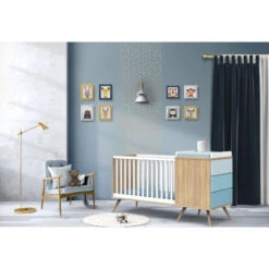 Lit Combiné Transformable SAUTHON Seventies Bleu