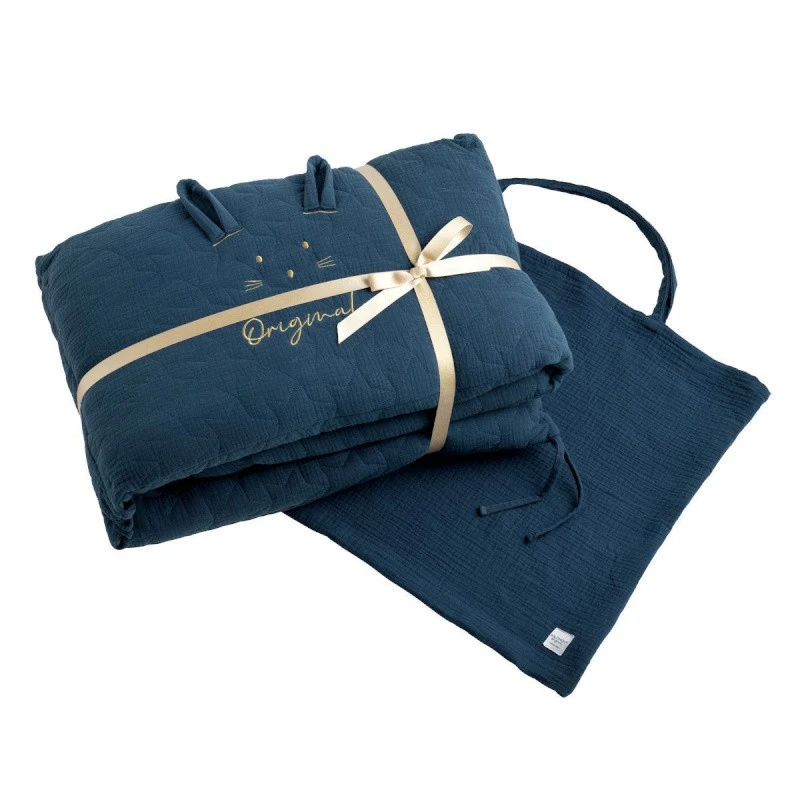 Tour De Lit Original SAUTHON Bleu Saphir 2 Tour De Lit Original SAUTHON Bleu Saphir – Image 2